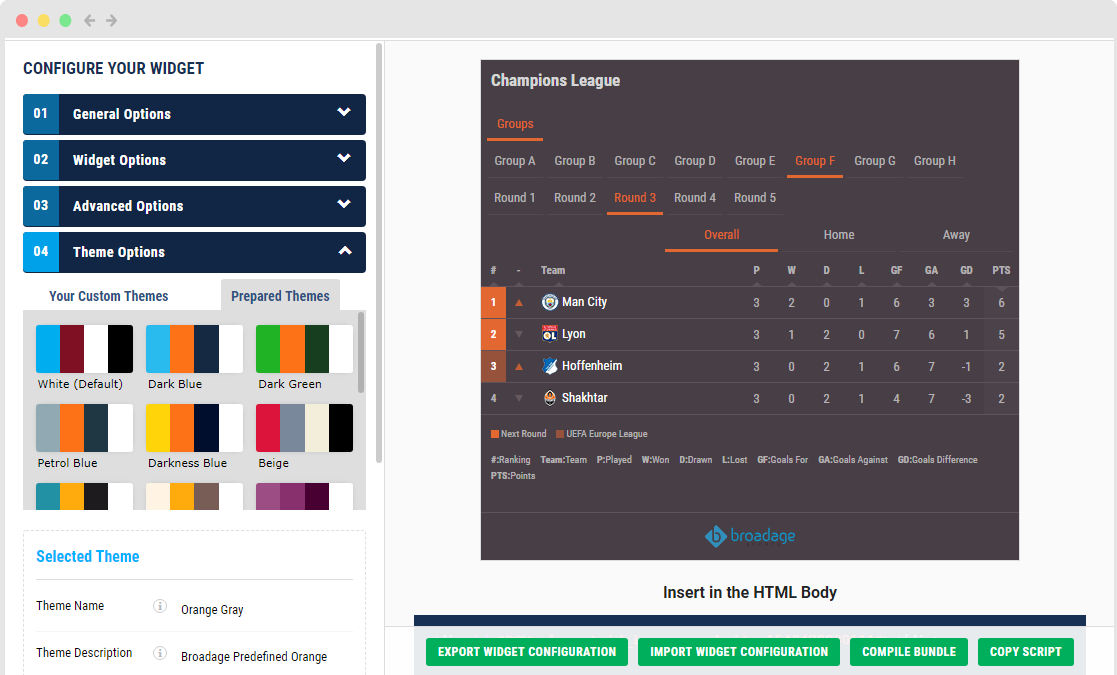 broadage widgets configurator 1