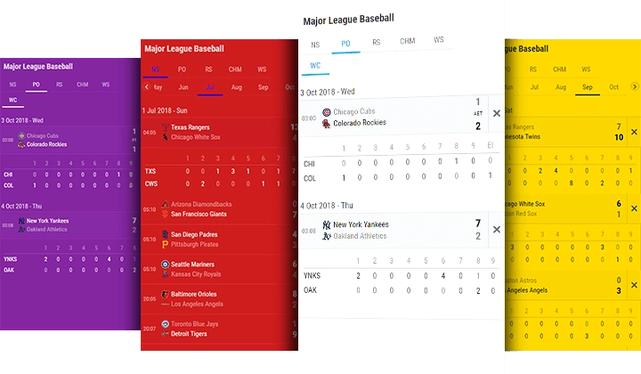 baseball fixtures and results desktop and mobile