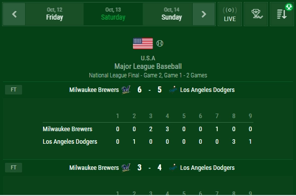 baseball livescore additional match info 2