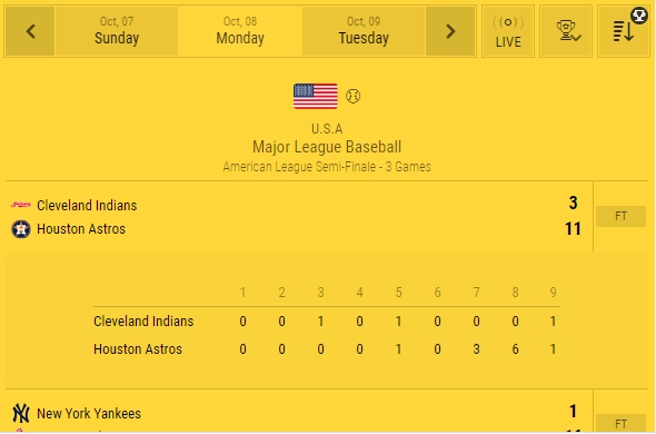 baseball livescore line view options 1