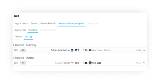 basketball fixtures results filtering the data 2