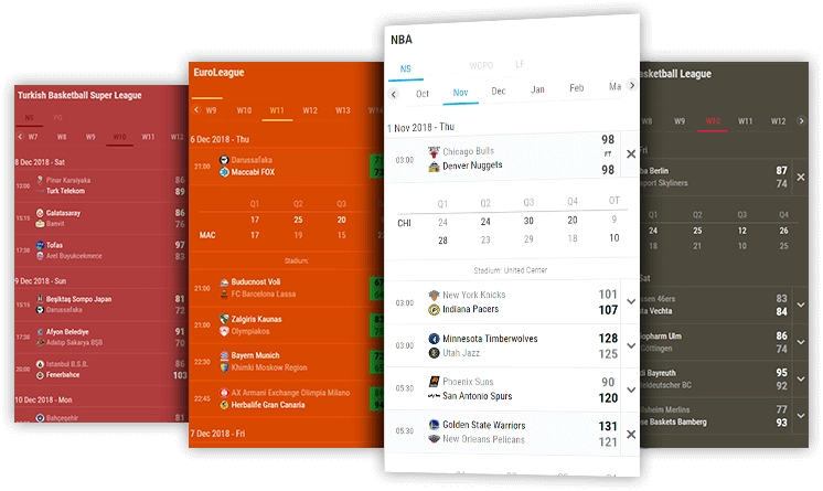 basketball fixtures and results desktop and mobile