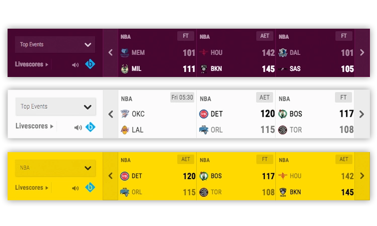 basketball live ticker desktop and mobile