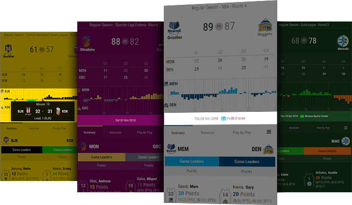 basketball match info desktop and mobile