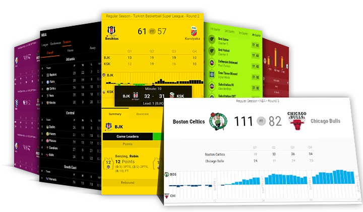 basketball sports data widgets