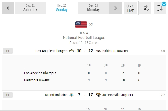 american football livescore define coverage