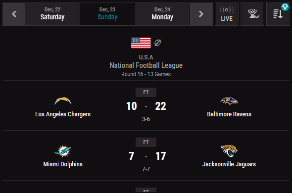 american football livescore unlimited colors 2