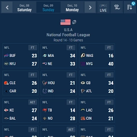 nfl live scores