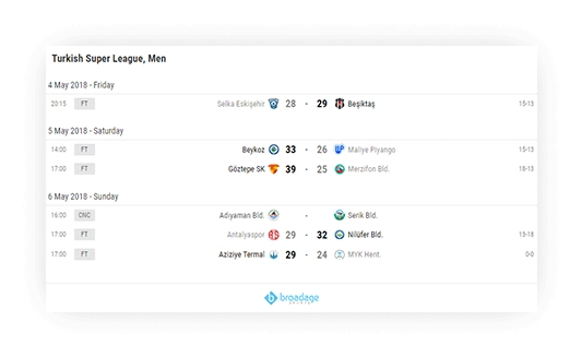 handball fixtures results advanced navigation options 2