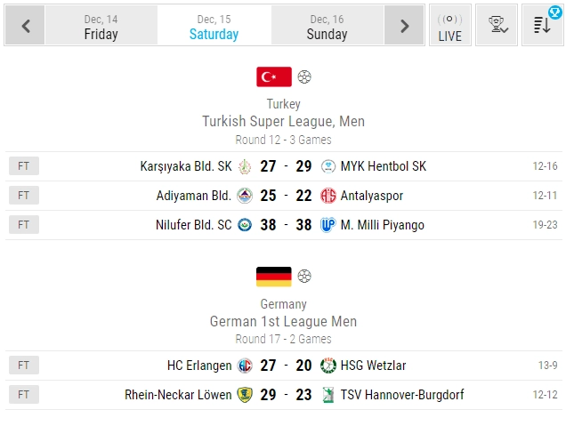 handball livescore line view options 1