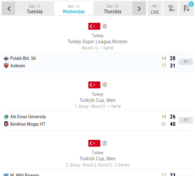 Handball Livescore Widgets, Live Widget, Livescore API XML Feeds
