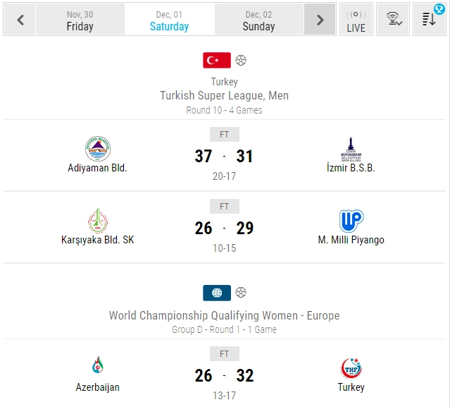 handball livescore line view options 3