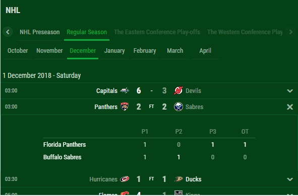 ice hockey fixtures results different presentation types 1