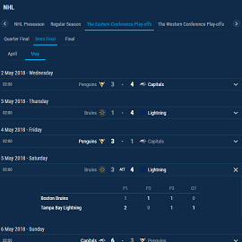 ice hockey fixtures and results