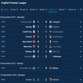 soccer fixtures and results