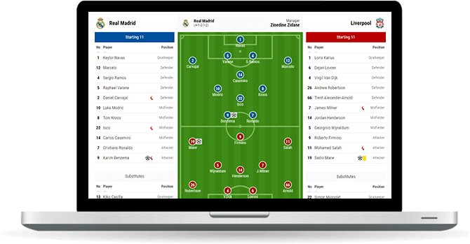 soccer formations widget overview