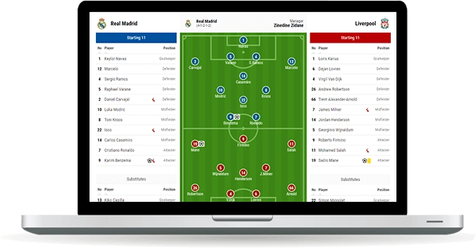 soccer formations widget overview