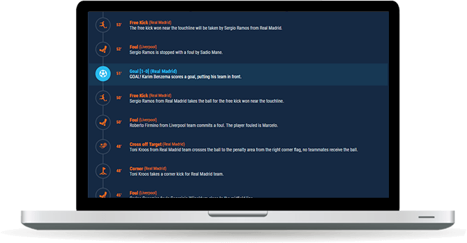 soccer live commentary widget overview