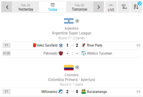 Soccer Livescore Widgets Live Widget Livescore Api Xml Feeds