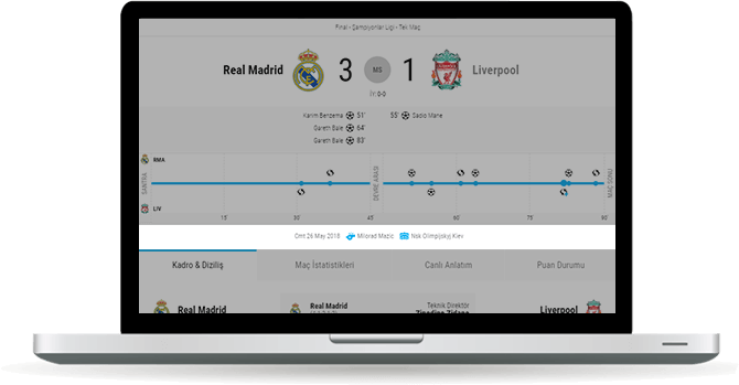soccer match info widget overview