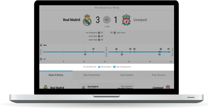 soccer match info widget overview