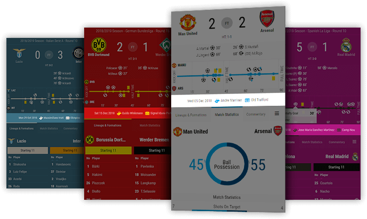 soccer match info desktop and mobile