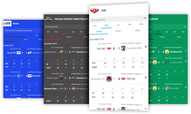 volleyball team schedules desktop and mobile