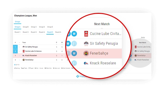 volleyball team standings next match information 2